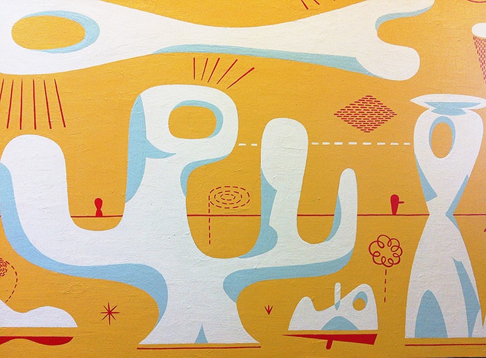 Jeff Raglus, Fossilised Forest, acrylic on ply