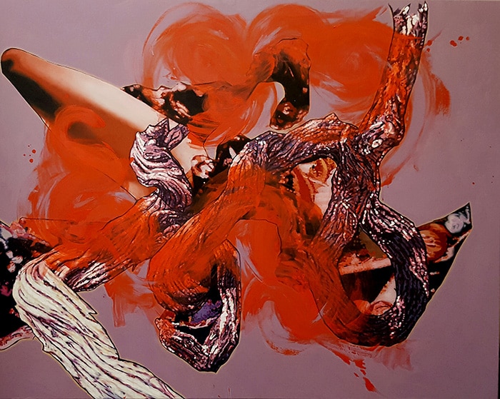 Eliza Cameron, Grape Escape, oil on canvas, 150cm x 175cm
