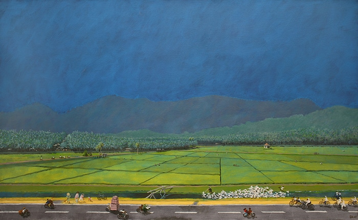Highway One, Oil on canvas, 168cm x 102cm, 2005