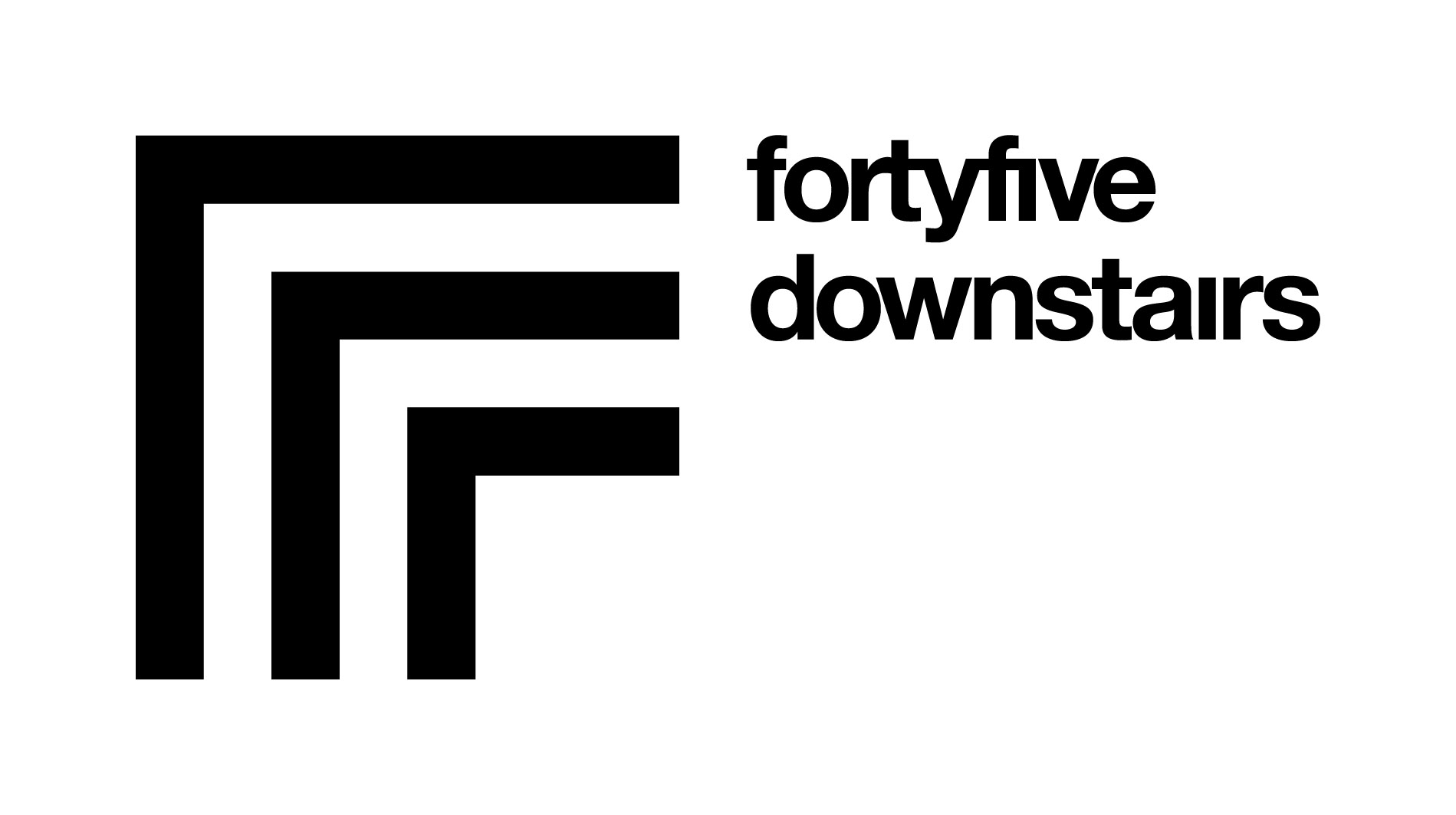 fortyfivedownstairs logo: horizontal, positive